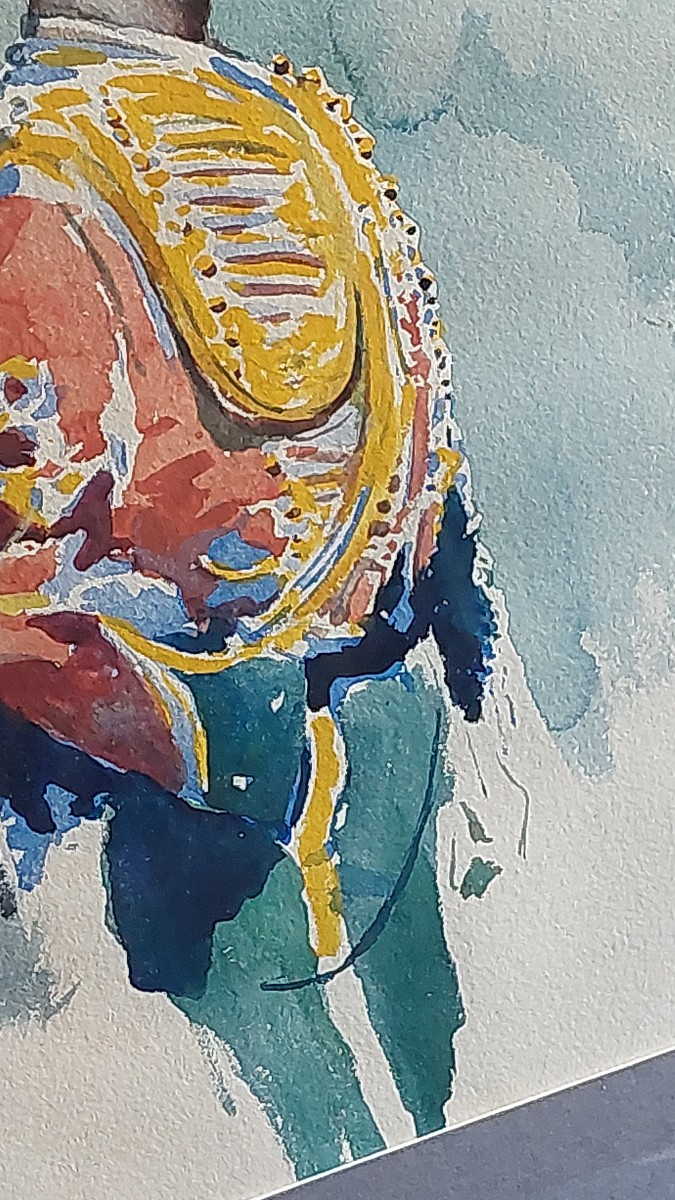 19th Century Watercolor Portrait Of A Man -photo-1