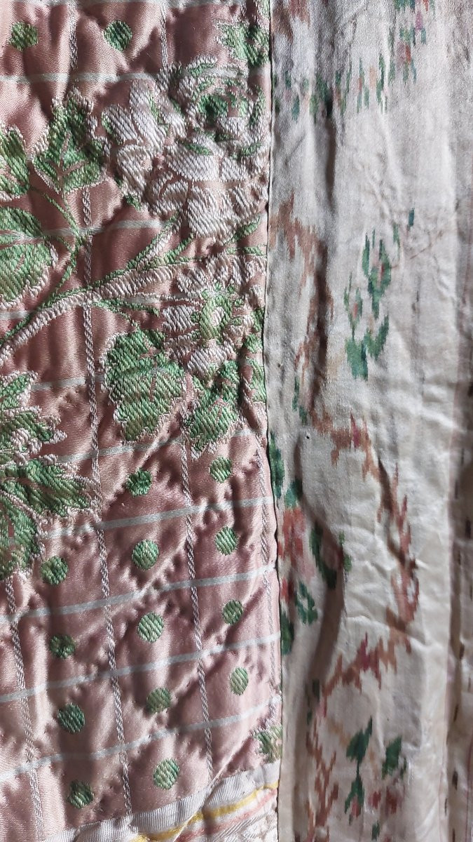 Dessus lit duchesse soie XVIIIe -photo-6