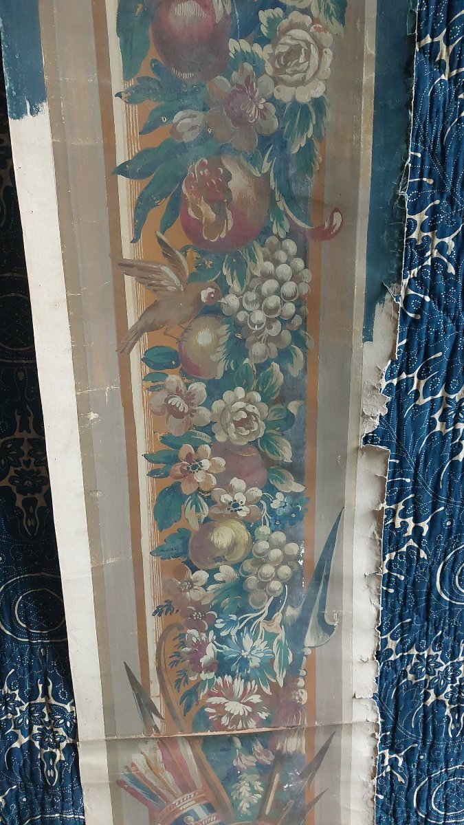 Gouache Tapestry Cardboard, 19th Century -photo-2