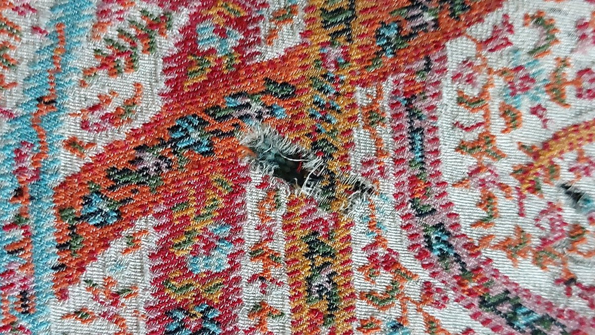 Long châle cachemire français milieu XIXe -photo-2