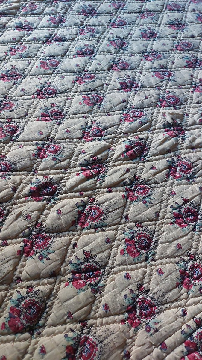 Couverture piquée d'époque XIXe -photo-4