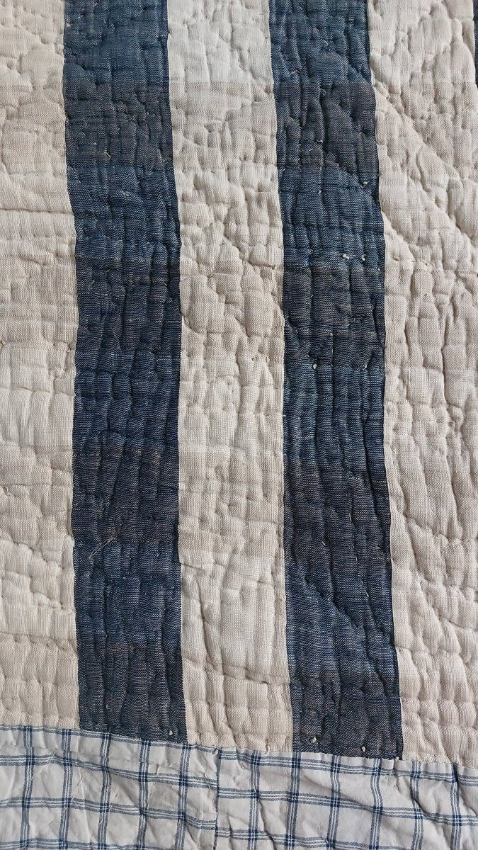 Couverture piquée d'époque XVIIIe/XIXe -photo-2