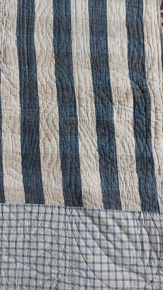 Couverture piquée d'époque XVIIIe/XIXe -photo-3