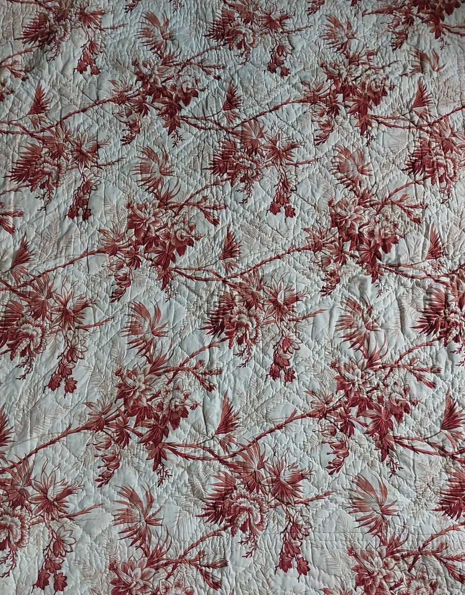 Couverture piquée d'époque XVIIIe/XIXe 