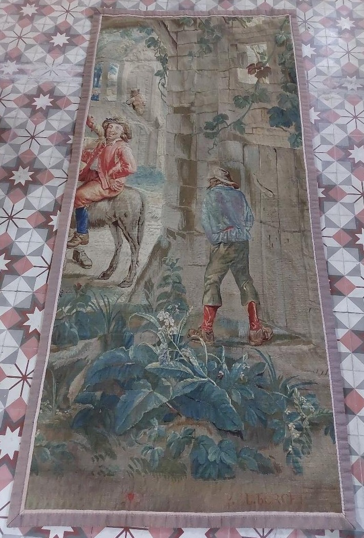 Tapisserie Bruxelles XVIIIe laine et soie -photo-2