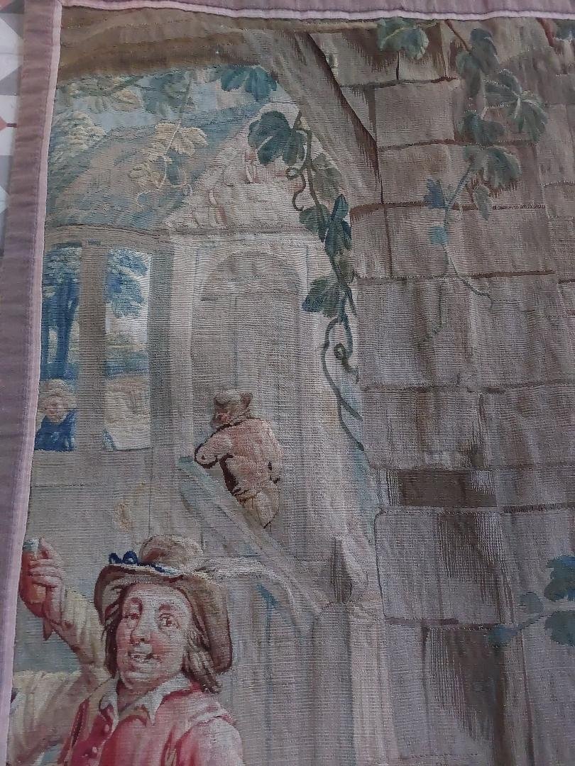 Tapisserie Bruxelles XVIIIe laine et soie -photo-6