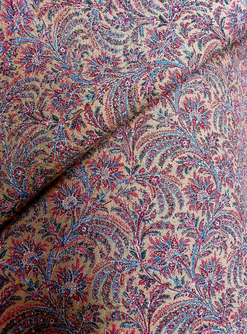 Grande couverture piquée d'époque XIXe 