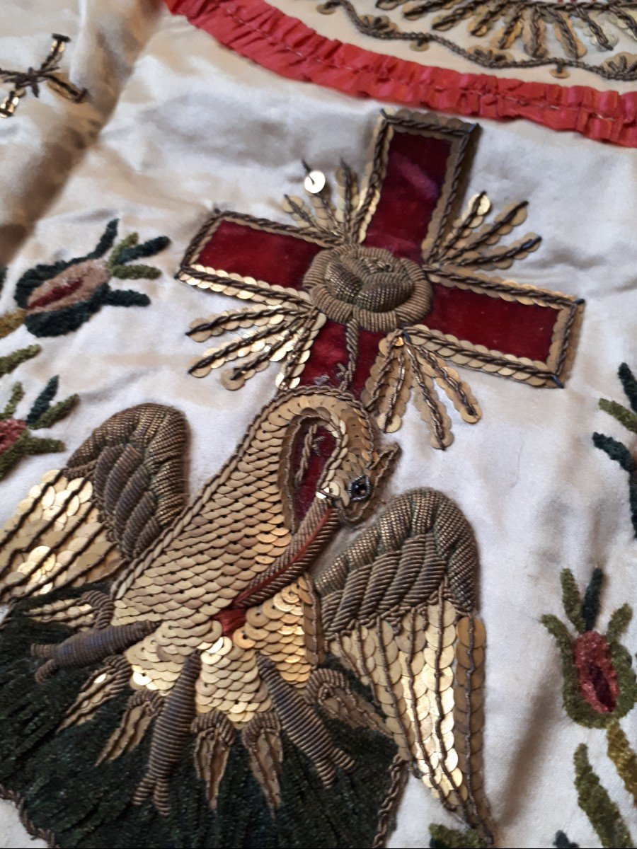 Freemasonry, 19th Century Rose Croix Knight Apron