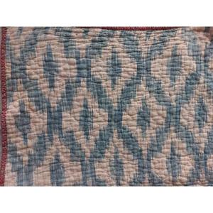 Late 18th Century Quilted Blanket Flamed/indigo