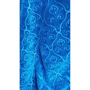 Short Velvet Fleurs De Lys Royal Blue 19th Century 