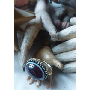 Bague homme or et agathe Directoire 