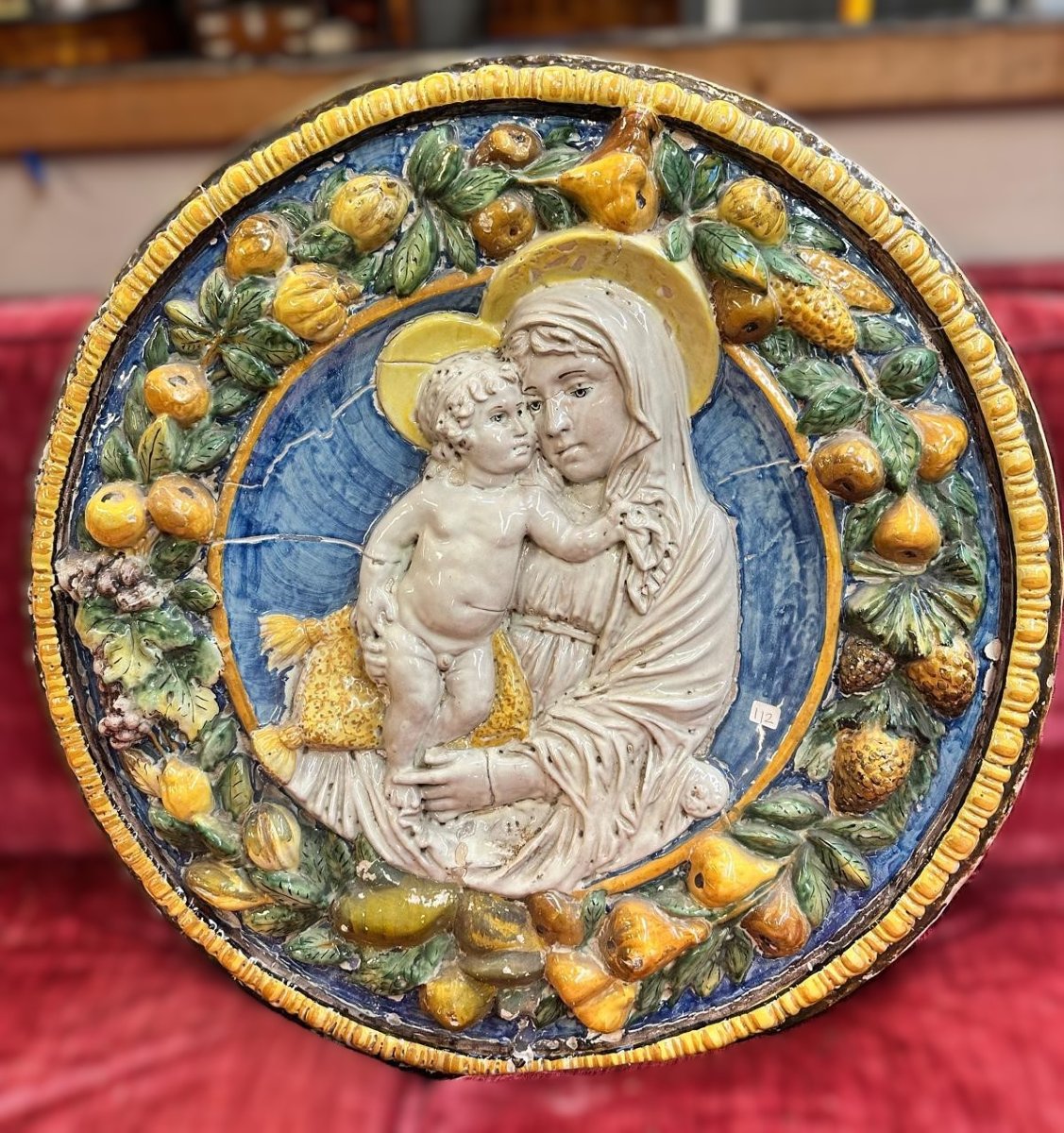 Ceramic Tondo, Central Italy, 20th Century-photo-2