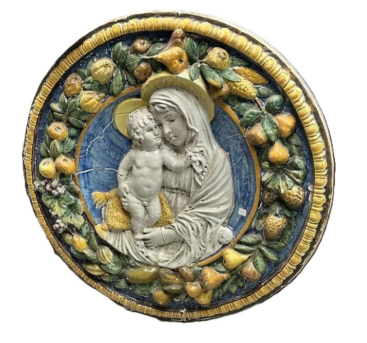 Ceramic Tondo, Central Italy, 20th Century