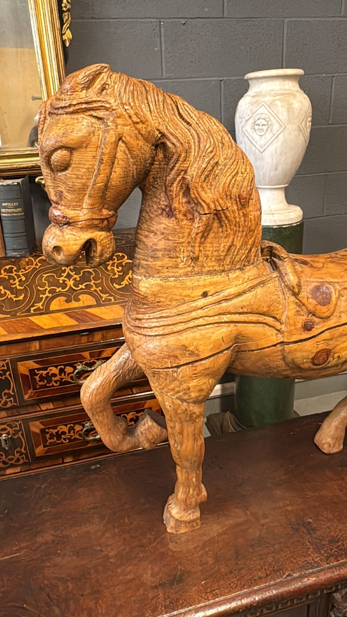 Ancien Cheval De Carrousel-photo-3