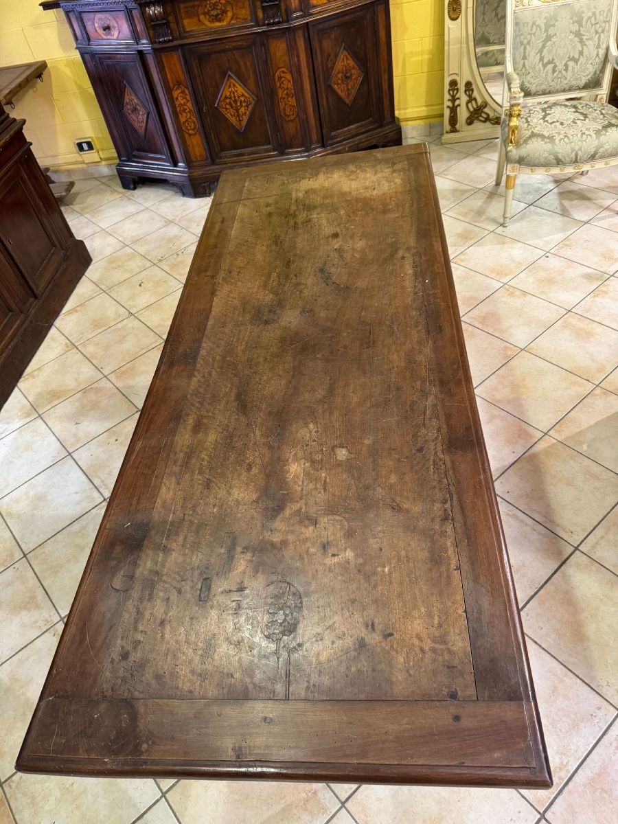 Table italienne en noyer du XIXe siècle-photo-4