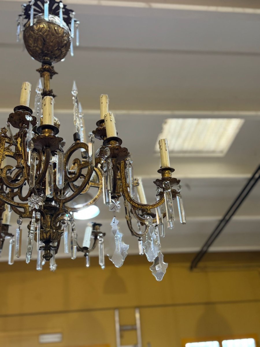 French Gilded Bronze Chandelier-photo-4