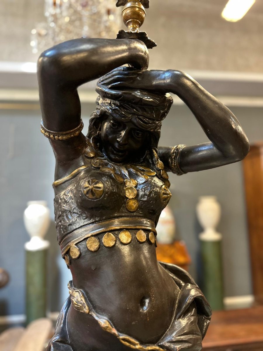 Odalisque en terre cuite, France du XIXe siècle-photo-8