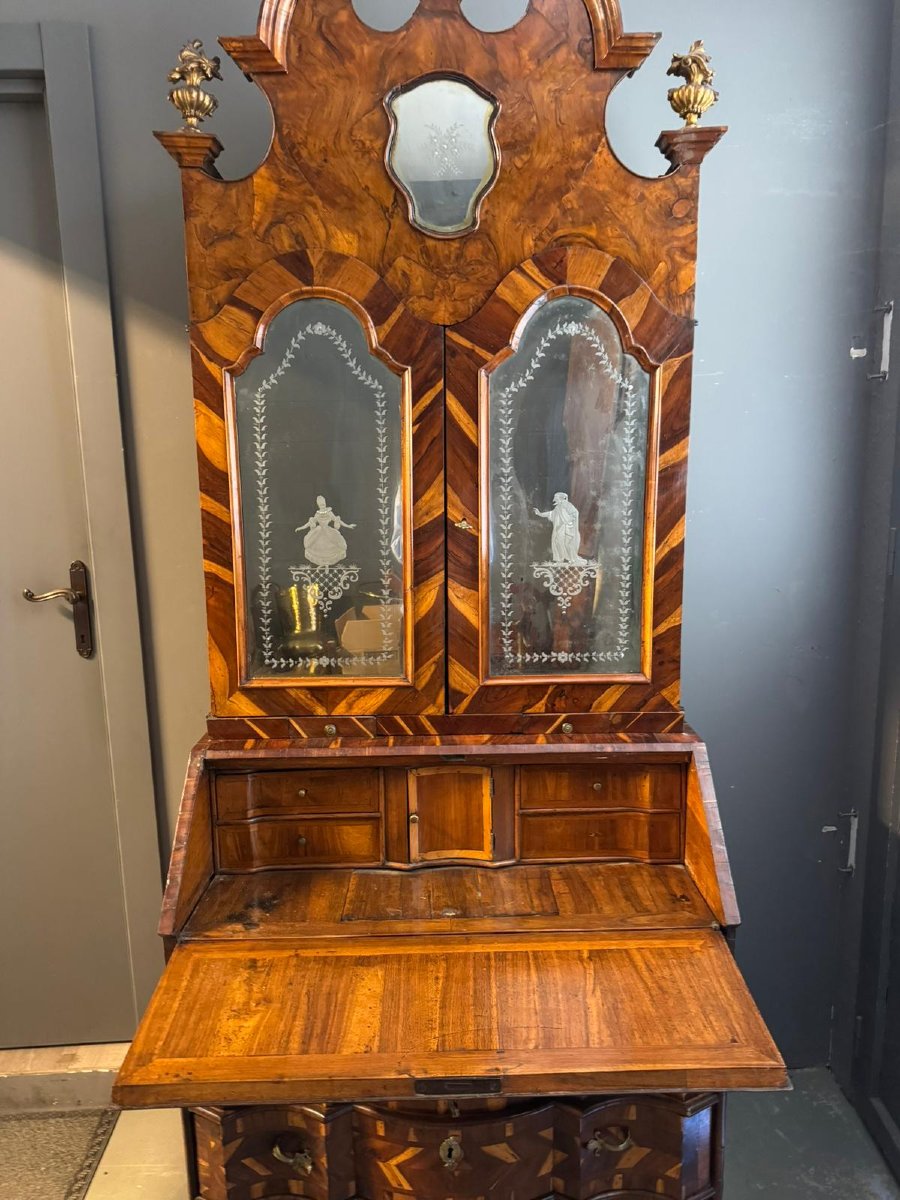 Venetian Veneered Trumeau, 18th Century-photo-3