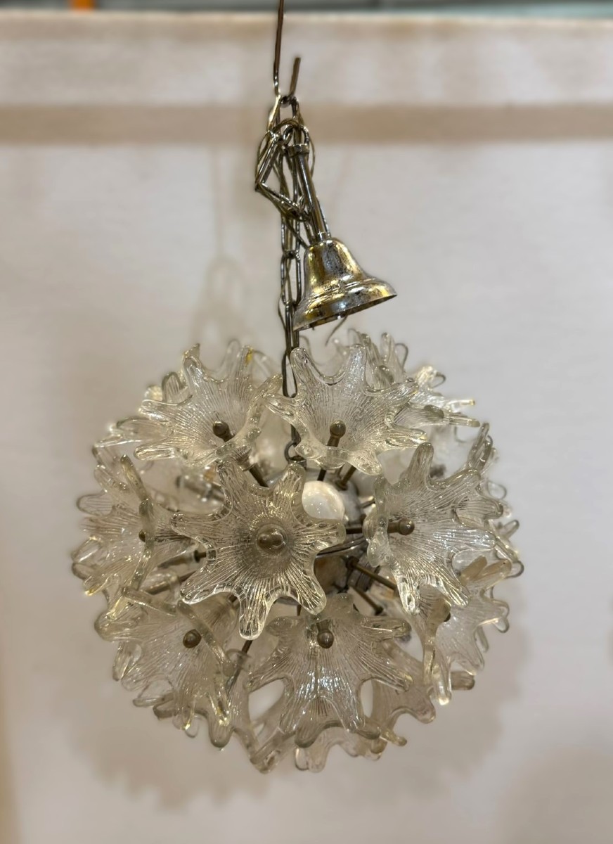 Paire de lustres en verre Sputnik-photo-2