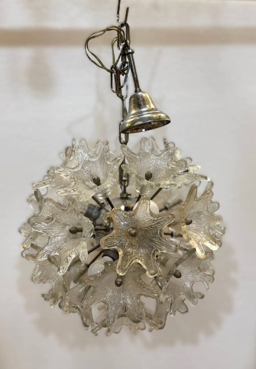 Paire de lustres en verre Sputnik-photo-3