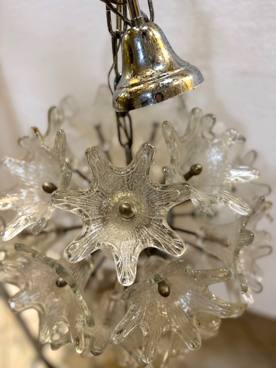 Paire de lustres en verre Sputnik-photo-1