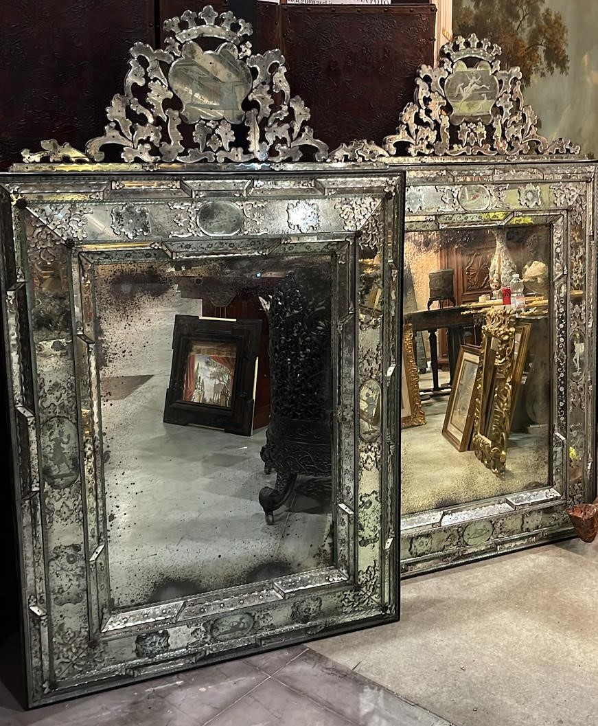 Paire De Miroirs Vénitiens