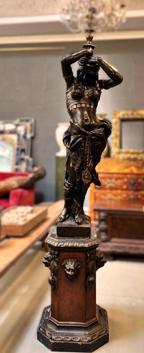 Odalisque en terre cuite, France du XIXe siècle-photo-2