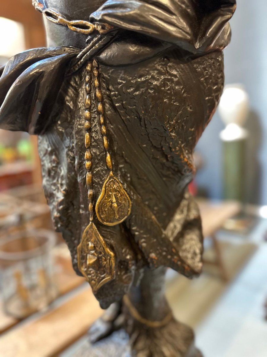 Odalisque en terre cuite, France du XIXe siècle-photo-3