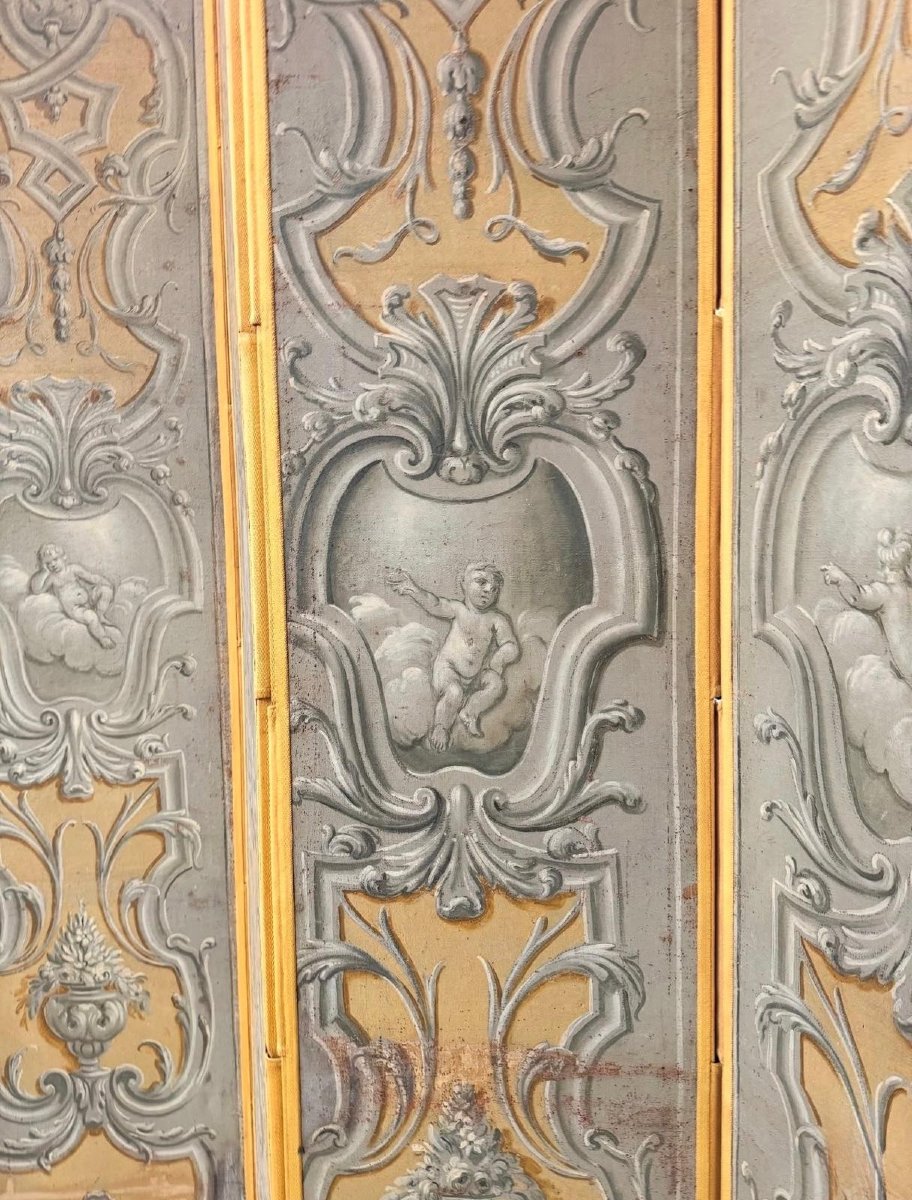 Venetian Six-panel Screen, 18th Century.-photo-2