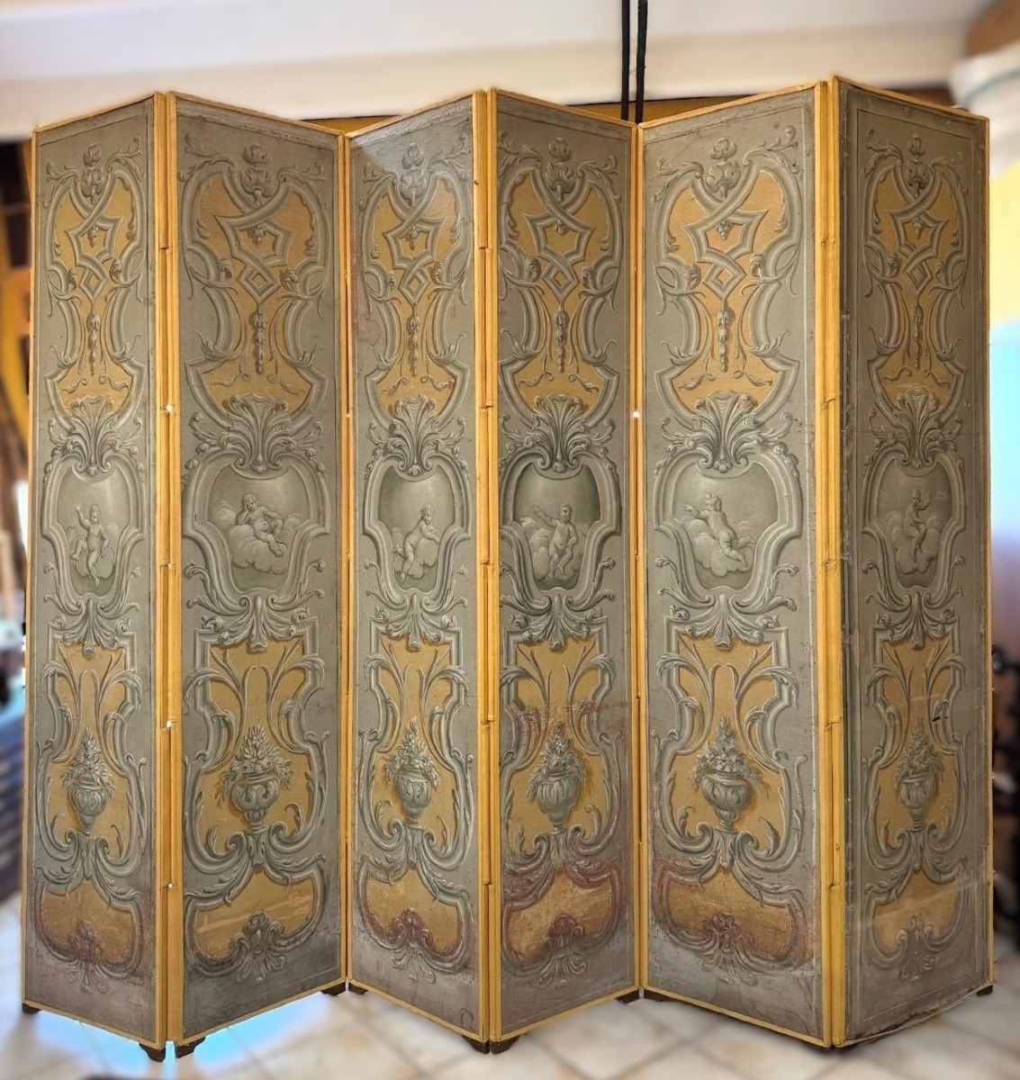 Venetian Six-panel Screen, 18th Century.