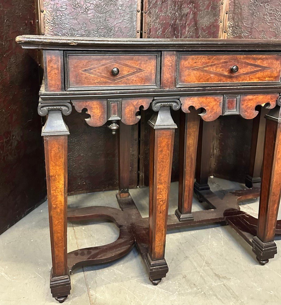 Paire de tables, Piémont, XVIIe siècle-photo-3