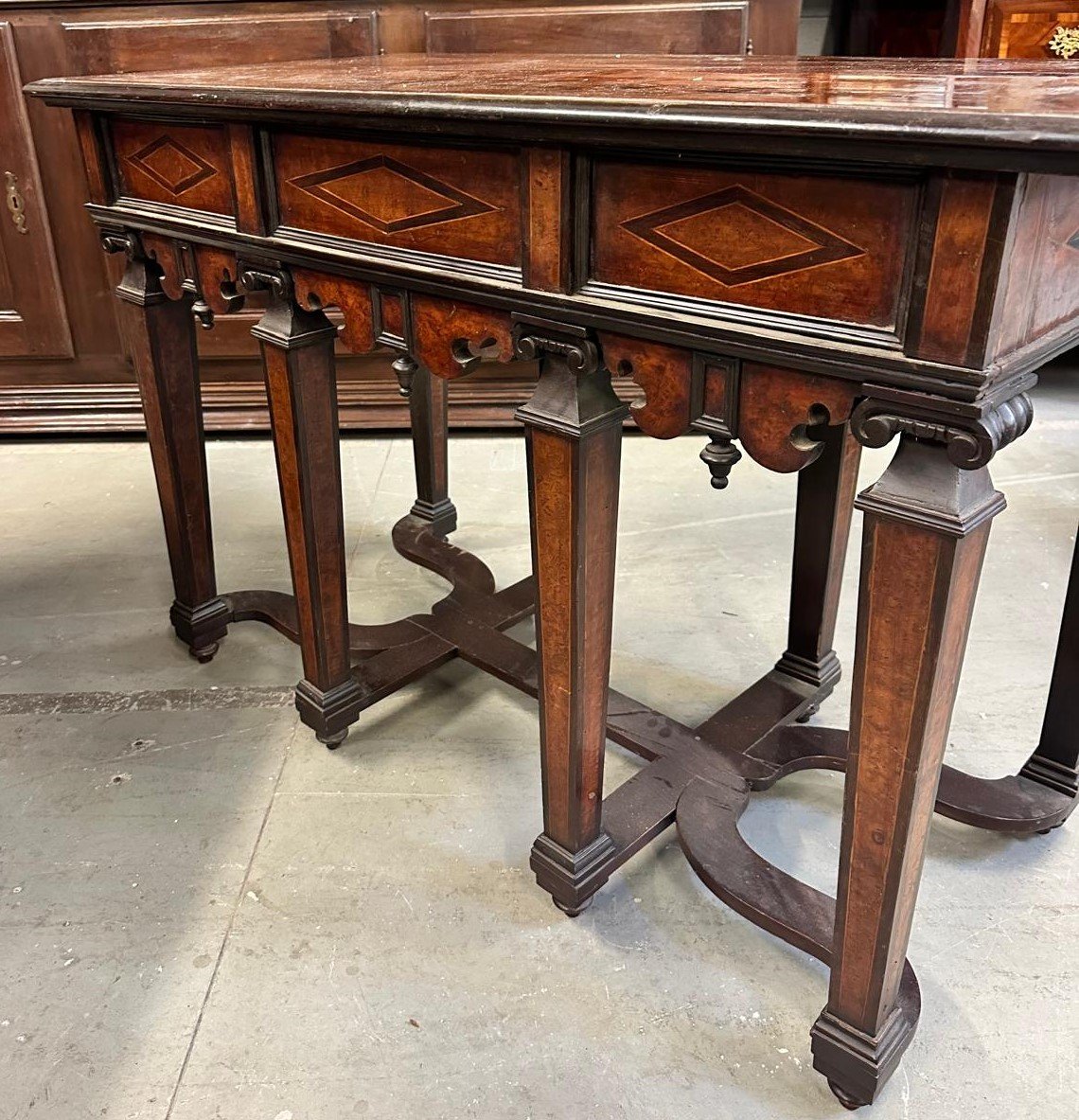 Paire de tables, Piémont, XVIIe siècle-photo-1