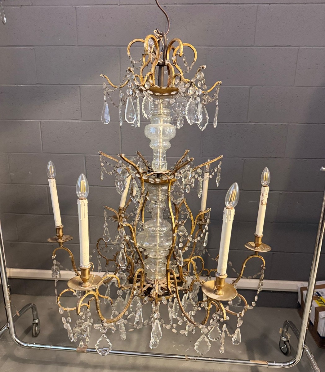 Antique Six-light Chandelier.