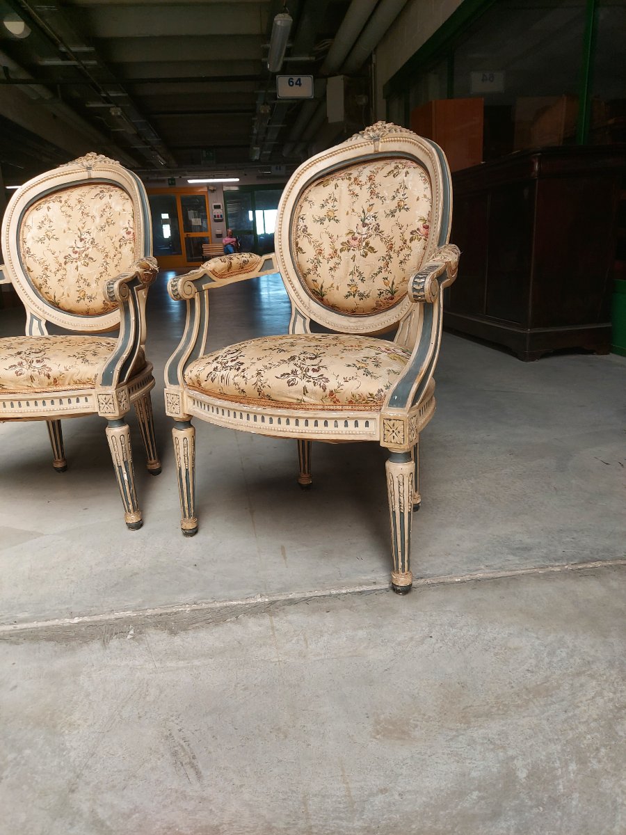 paire de fauteuils Louis XVI-photo-2