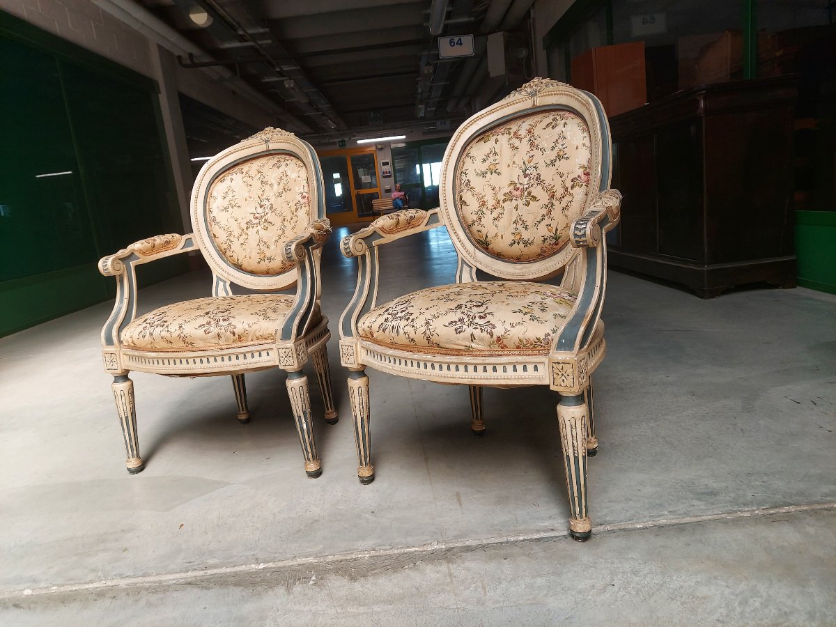 paire de fauteuils Louis XVI-photo-3