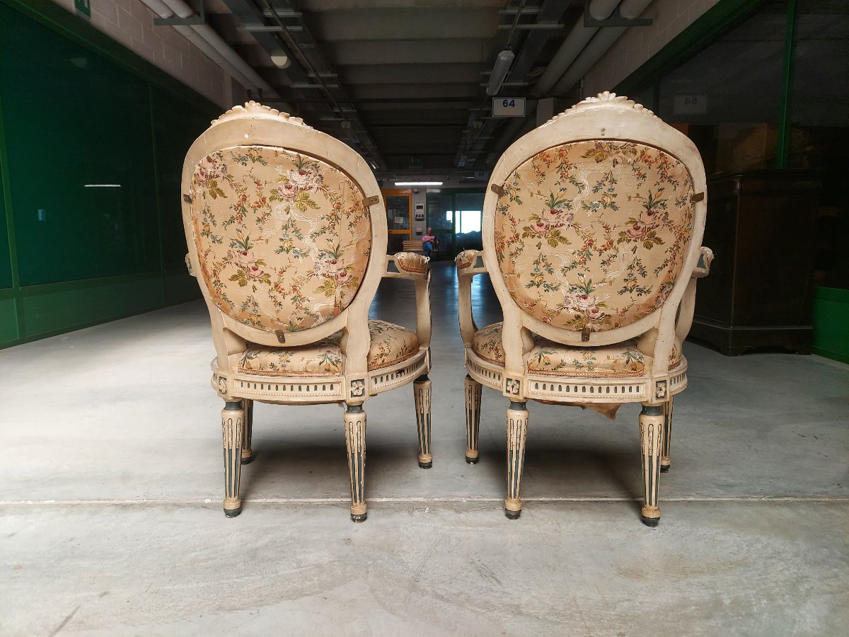 paire de fauteuils Louis XVI-photo-1