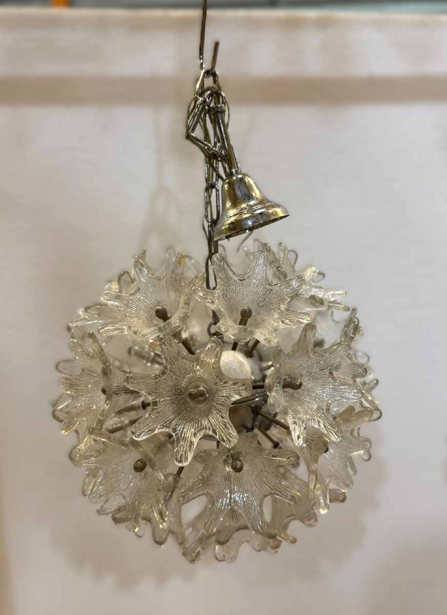 Paire de lustres en verre Sputnik-photo-3