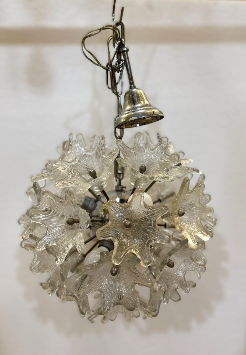 Paire de lustres en verre Sputnik-photo-4