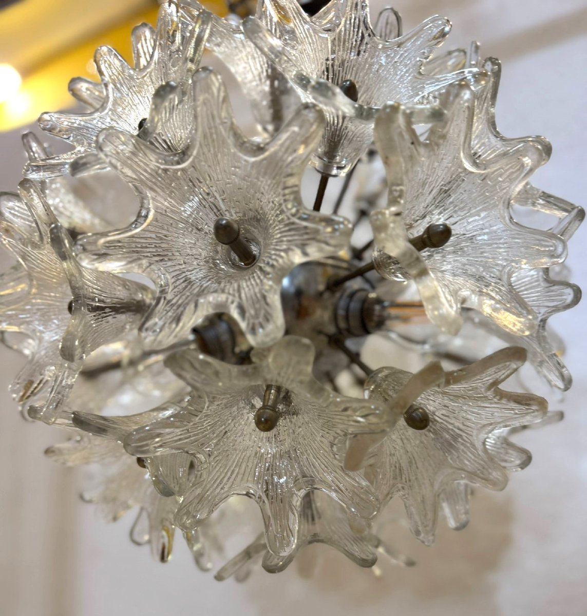 Paire de lustres en verre Sputnik-photo-1