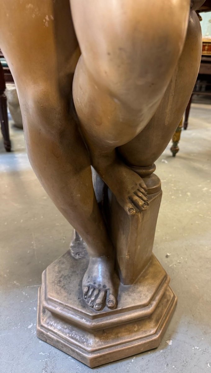 Painted Terracotta Sculpture Depicting Venus-photo-2