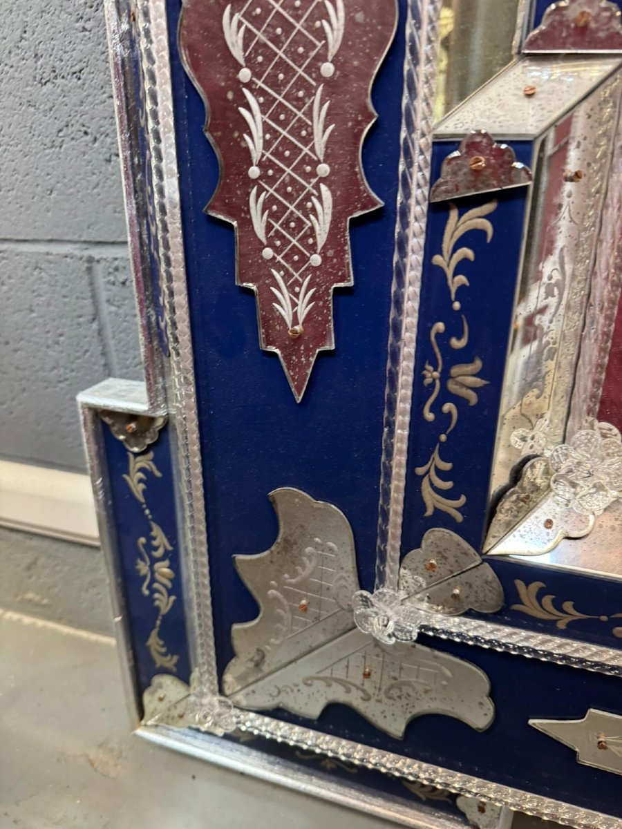 Ground-glass Mirror, 20th-century Venetian Style -photo-3