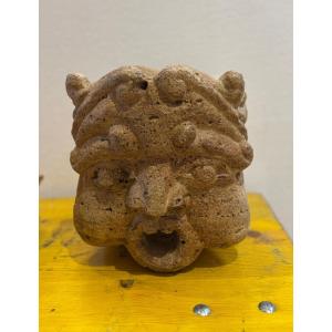 Limestone Fountain Masks.