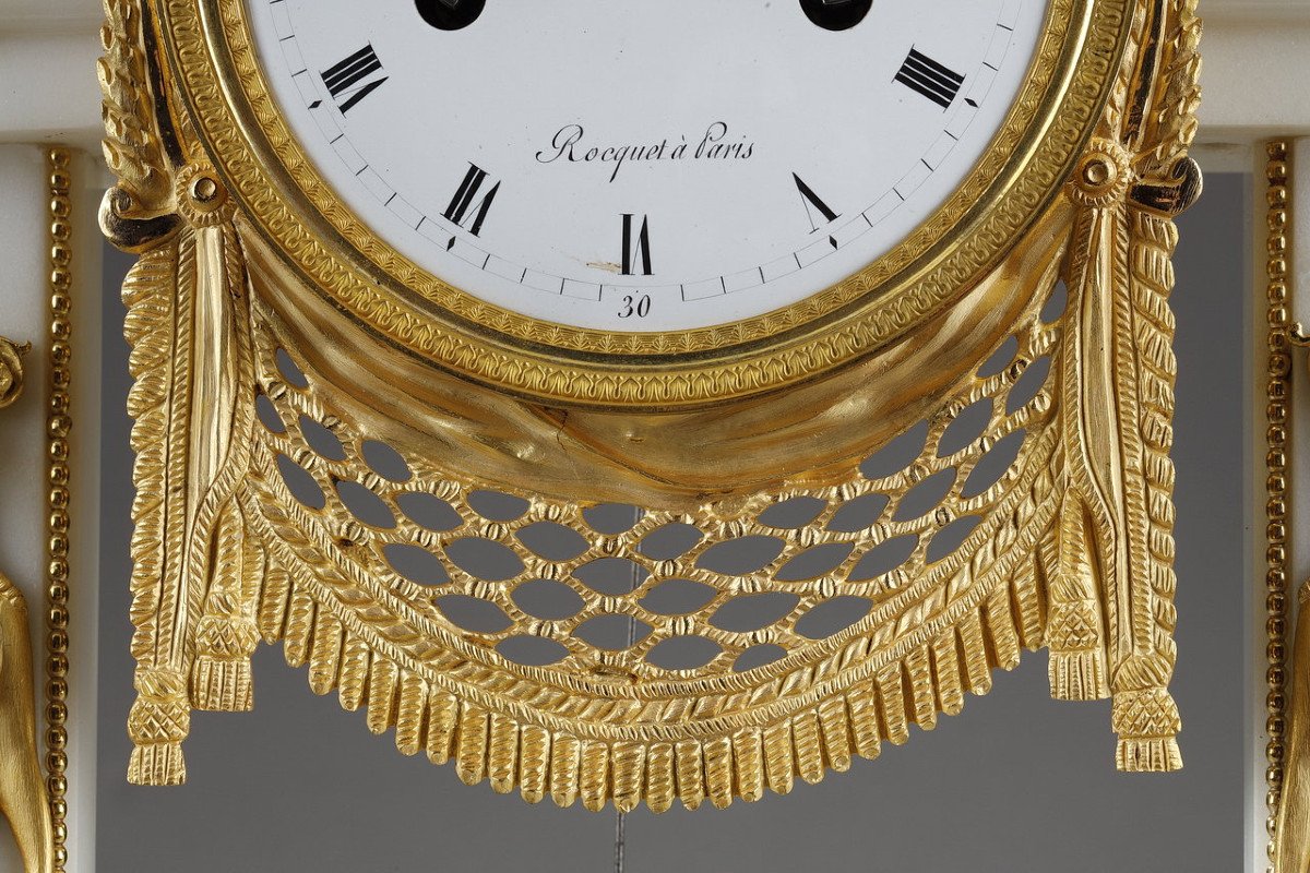 Portico Clock From The Louis XVI Period By Jacques-claude-martin Rocquet-photo-7