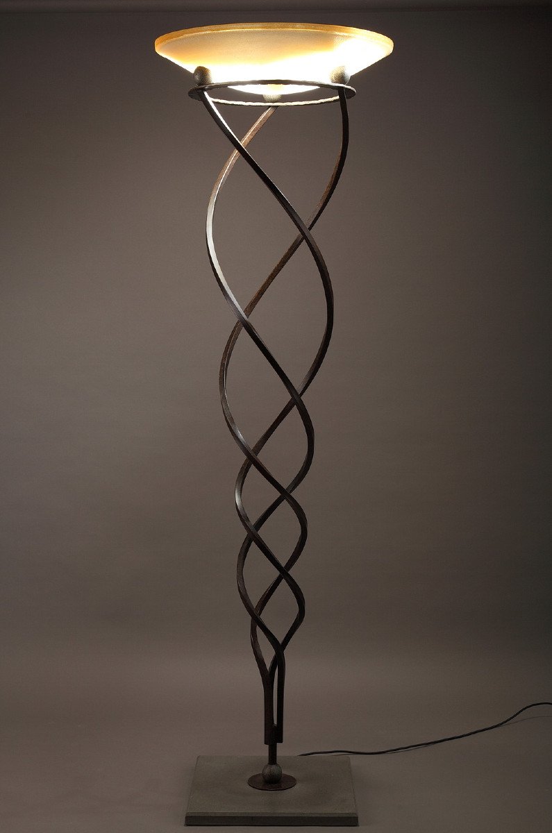 Lampadaire Antinea Terra Par J-f Crochet, Edité Par Terzani, XXe Siècle-photo-5