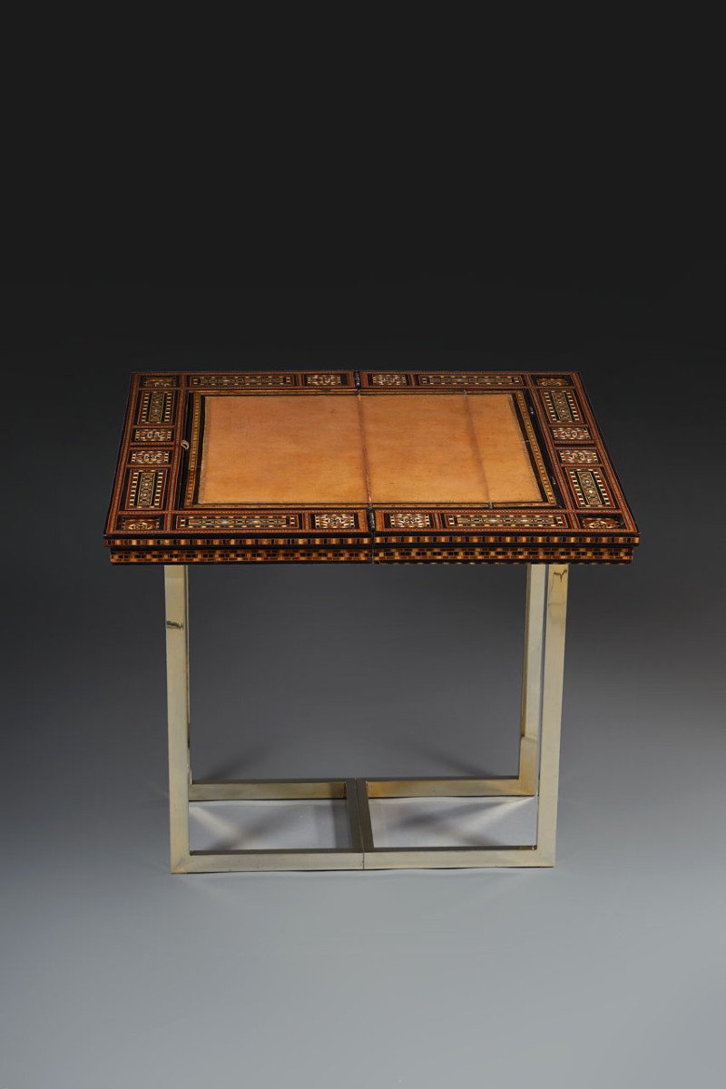 Table De Trictrac à Décor De Marqueterie Et Incrustations, Syrie, XIXe Siècle -photo-4