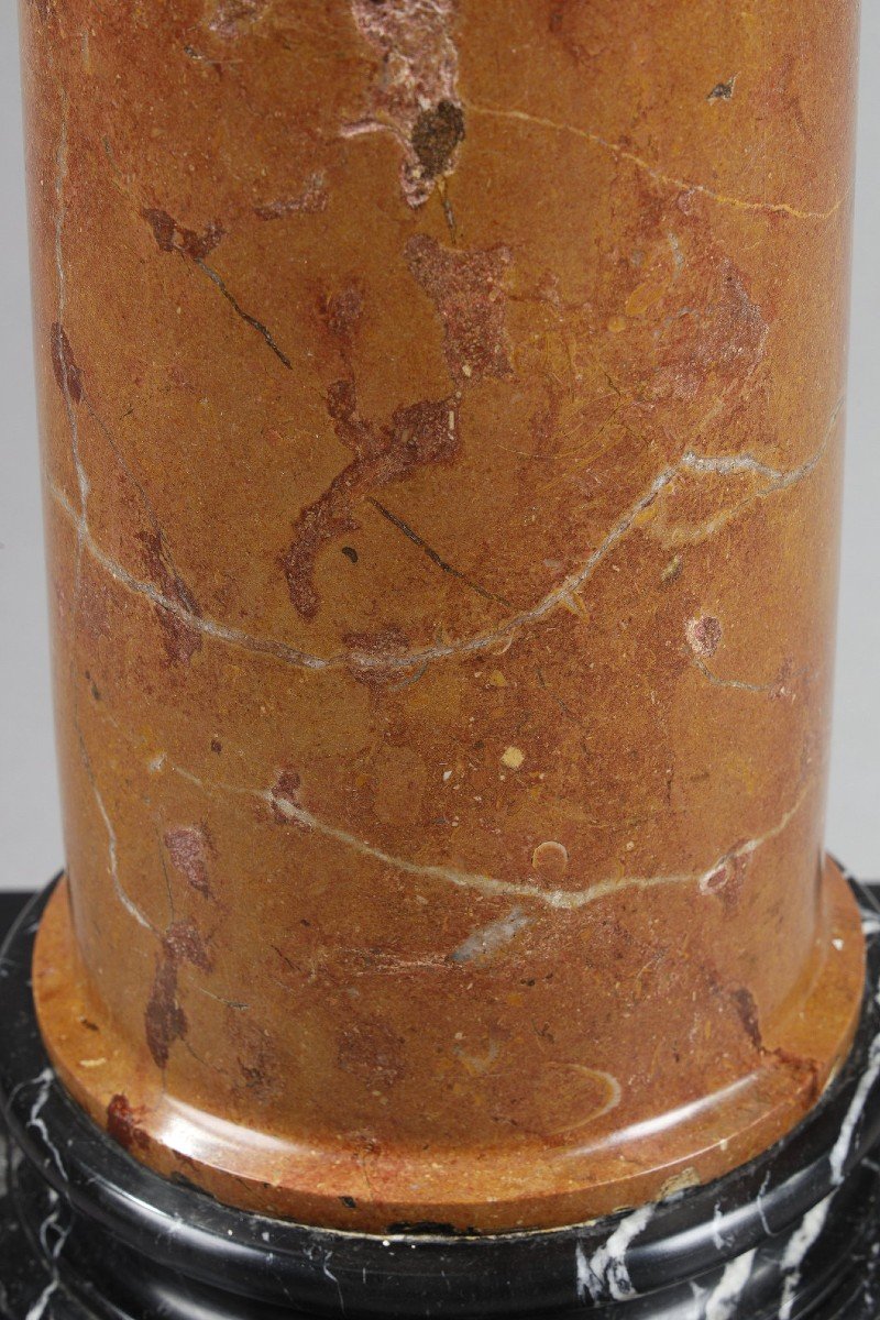 Colonne En Marbre Rouge Des Pyrénées De La Fin Du 19ème Siècle-photo-6