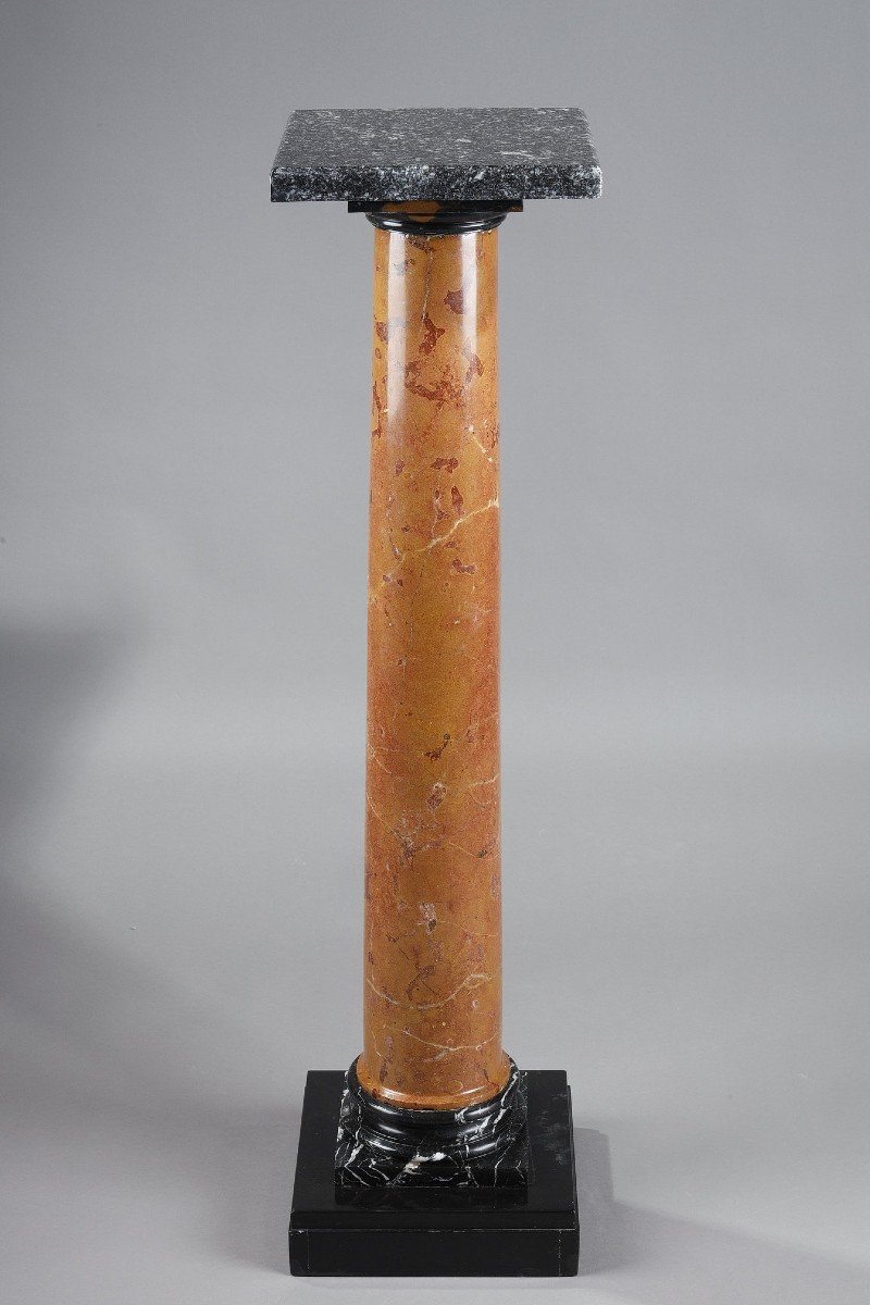 Column In Red Marble From The End Of The 19th Century