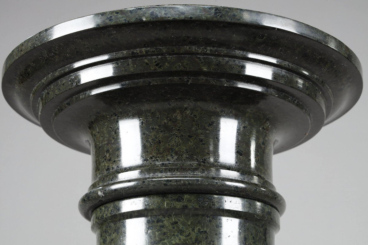 Two Important Fluted Green Marble Columns-photo-5