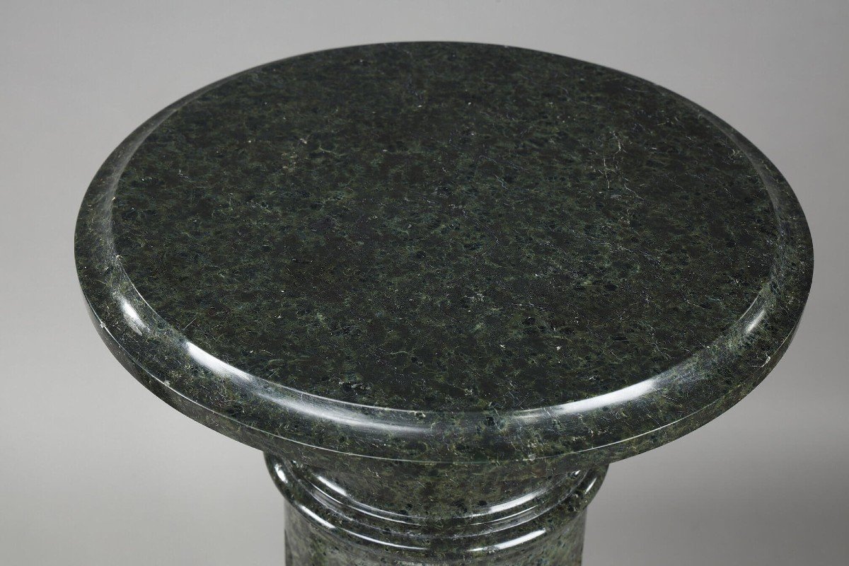 Two Important Fluted Green Marble Columns-photo-6