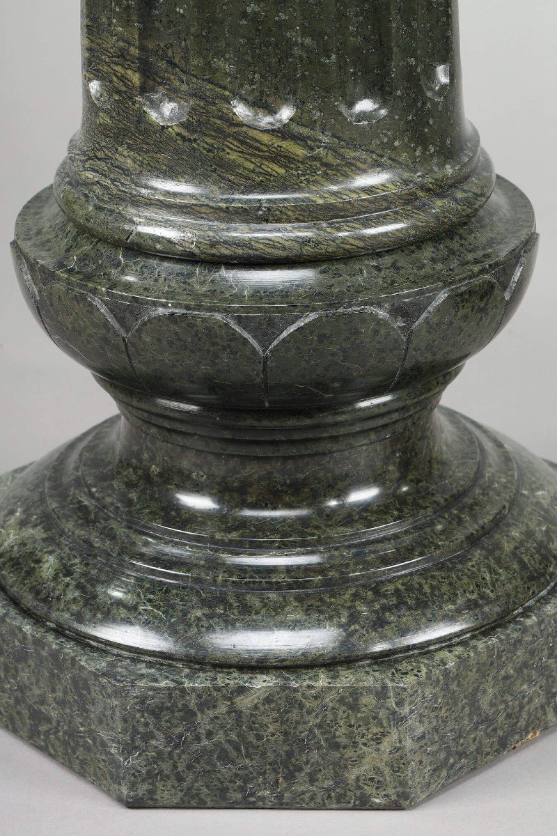 Two Important Fluted Green Marble Columns-photo-8